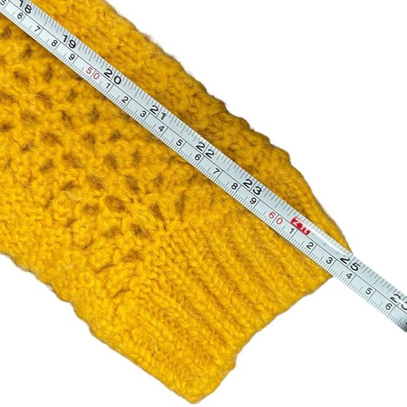 Madewell Windemere Pointelle Pullover Sweater. Alpaca wool blend yellow golden - Picture 16 of 16